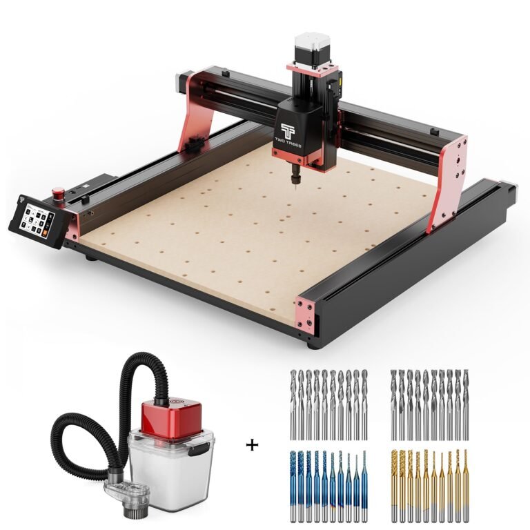 Product image for Twotrees TTC450 PRO CNC Router Machine + Vacuum Cleaner M1 + End Mills - UK