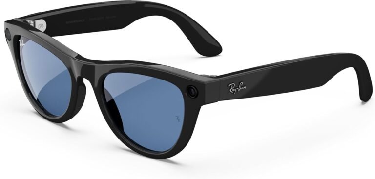 Product image for Meta Ray-Ban Skyler (Standard) Smart Glasses - Shiny Black, Clear to Blue Trans…