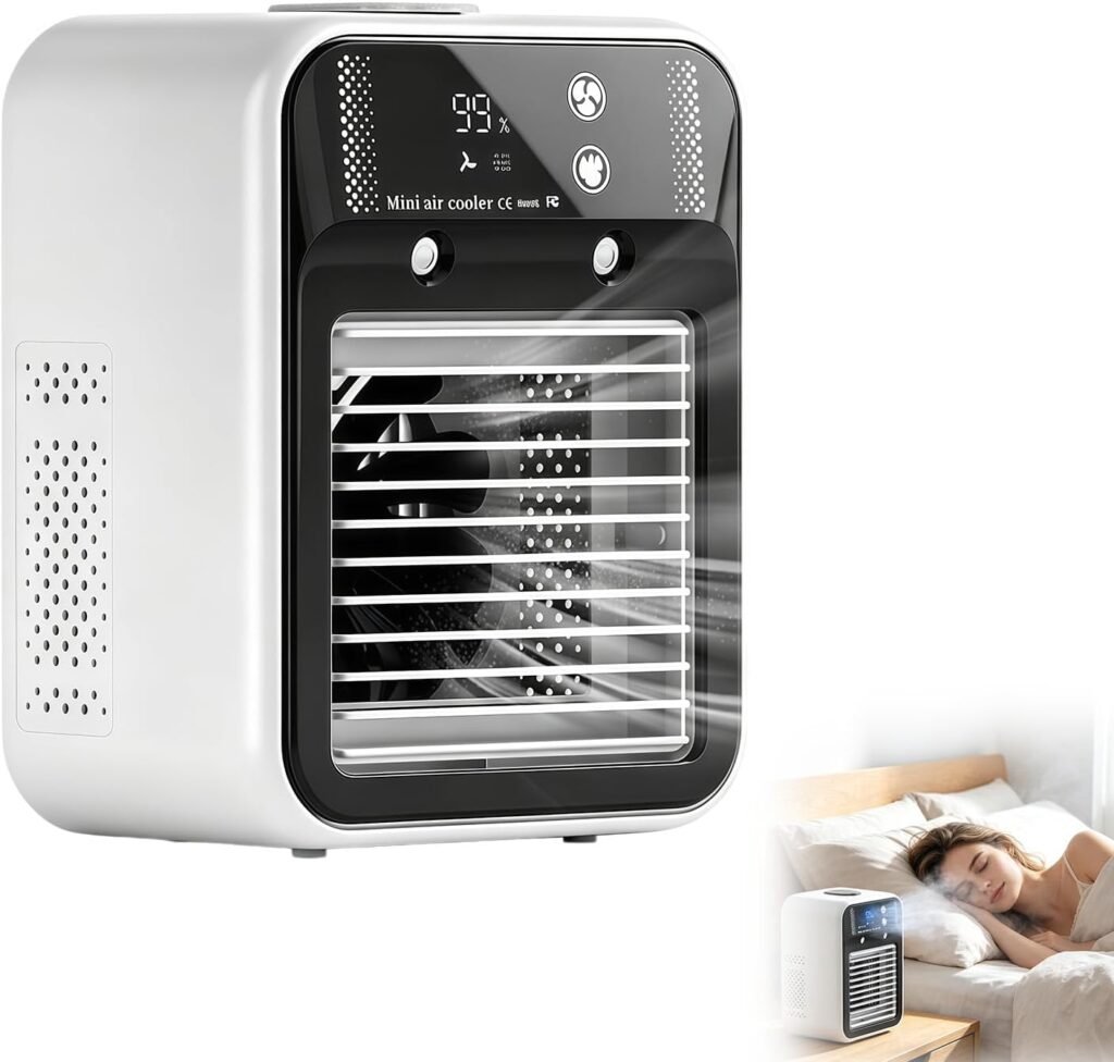 Product image for 2026 New Portable Air Conditioner Fan,Mini Air Conditioner with 2 Speeds,Rapid …