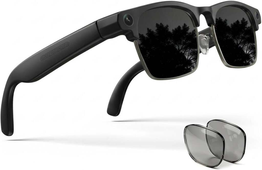 Product image for AI Smart Glasse for Men Women —8 MP Camera, Open-Ear Speakers for Audio, Video …