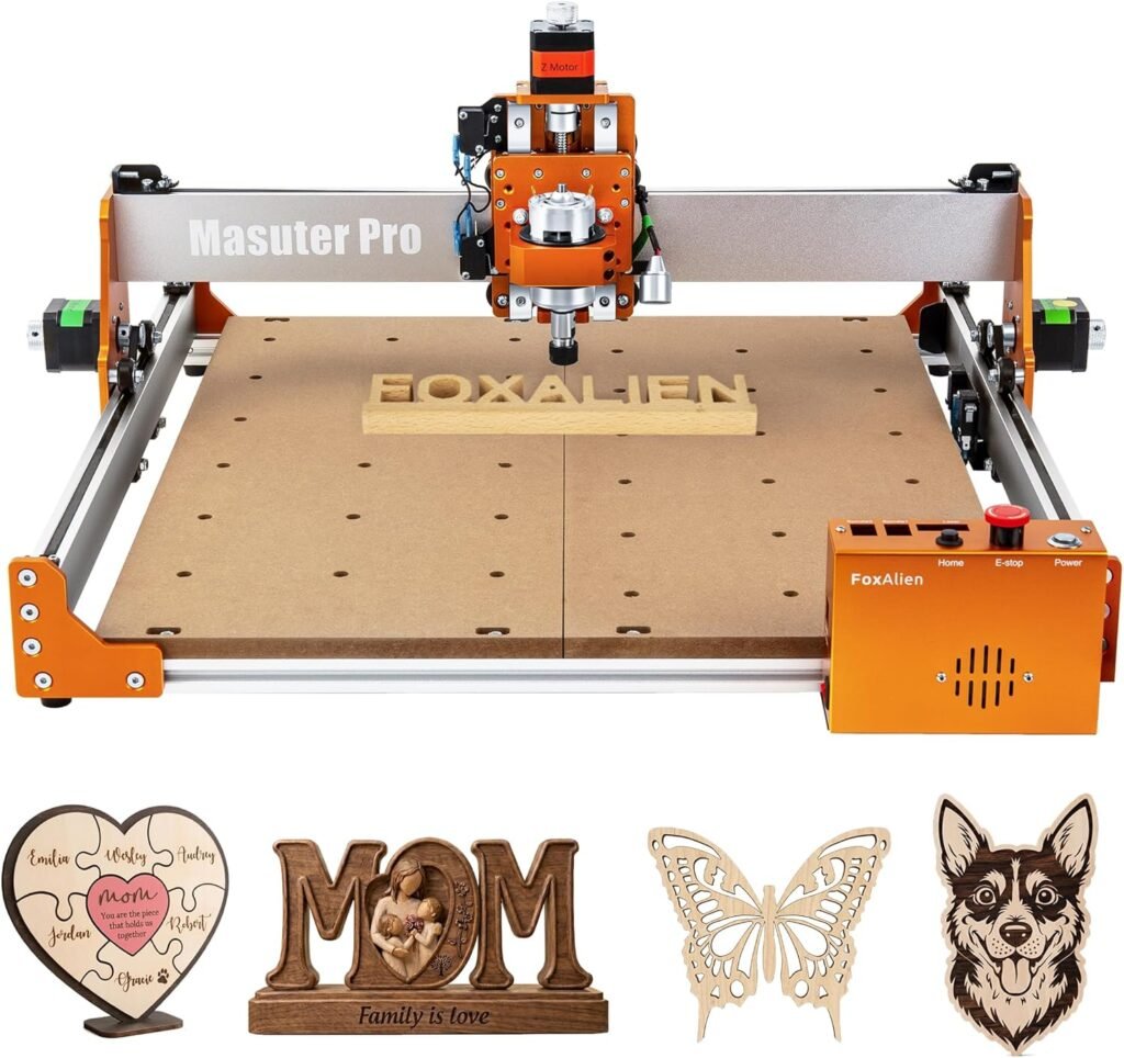Product image for FoxAlien Masuter Pro CNC Router Machine, Upgraded 3-Axis Engraving All-Metal Mi…