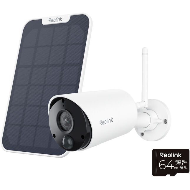 Product image for Reolink BWB2K07SP64 2K WiFi Solar/Battery Security Camera+64GB