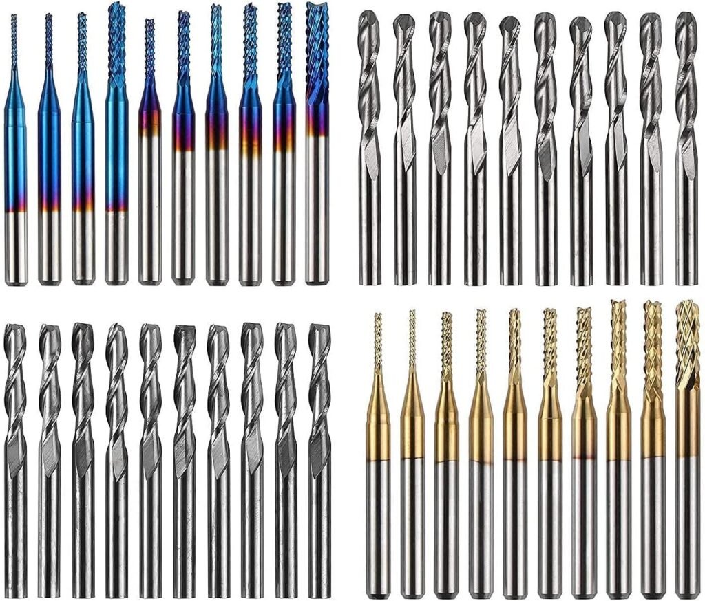 Product image for Twotrees 40 PCS End Mills CNC Router Bits
