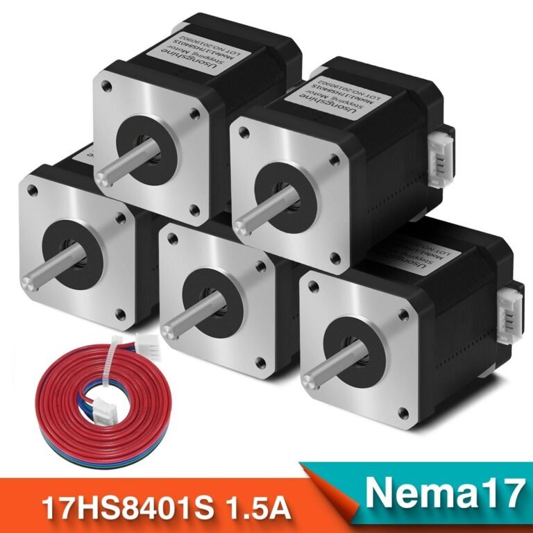 Product image for Twotrees 5pcs Nema 17 4-lead Stepper Motor 42 Motor 17HS8401S 1.5A CE ROSH ISO …