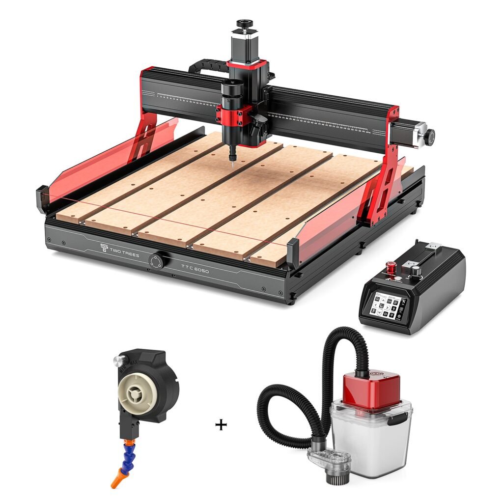 Product image for Twotrees TTC6050 CNC Router Machine + Cooling Kit + Vacuum Cleaner M1 - US
