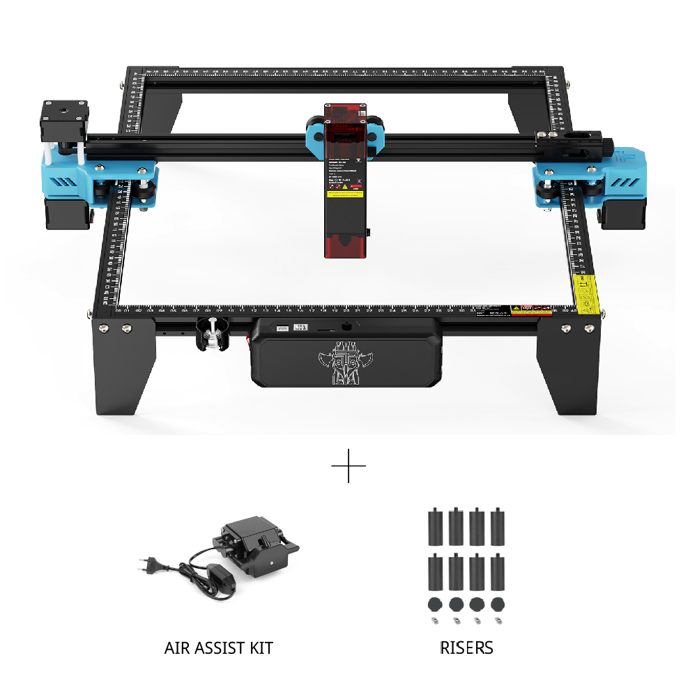 Product image for Twotrees TTS-10 Pro Diode Laser Engraver - EU / Risers / Air Assist Kit