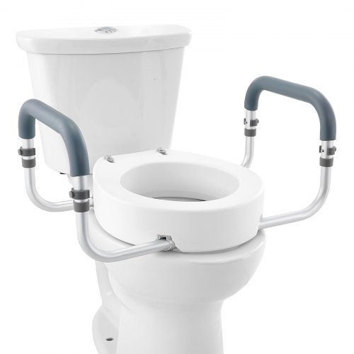 Product image for VEVOR Raised Toilet Seat, 3.5" Height Raised, 300 lbs Weight Capacity, for Stan…