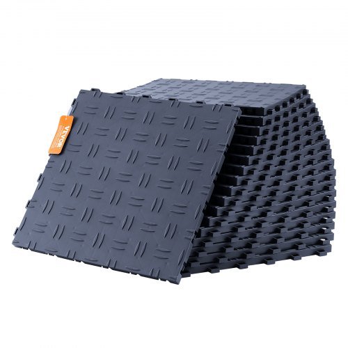 Product image for VEVOR Garage Tiles Interlocking, 12 x 12 x 0.53 inch 25 Pack Garage Floor Cover…