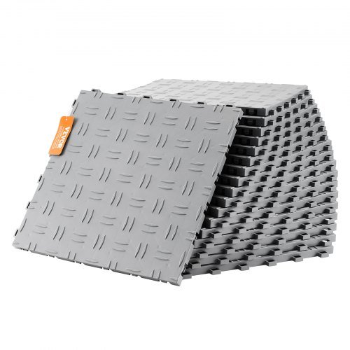 Product image for VEVOR Garage Tiles Interlocking, 12 x 12 x 0.53 inch 50 Pack Garage Floor Cover…