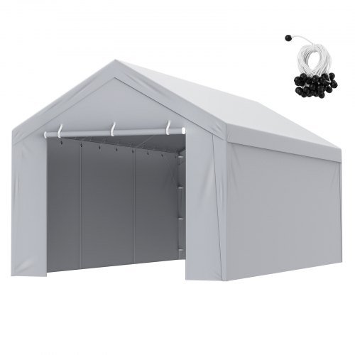 Product image for VEVOR Carport Replacement Canopy Cover Top + Side Wall 10 x 20 ft, Garage Tent …