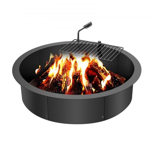 Product image for VEVOR Fire Pit Ring, Fire Pit Insert with Barbecue Fire Ring, 35-In Outer/31-In…