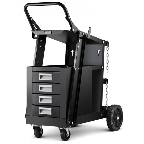Product image for VEVOR Welding Cart, 2-Tier 4 Drawers Welder Cart with 265 LBS Weight Capacity, …