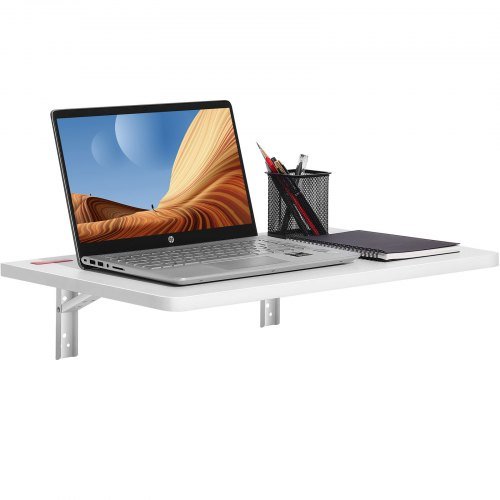 Product image for VEVOR Wall Mounted Folding Table, Wall Mount Drop Leaf Tables, Wooden Floating …