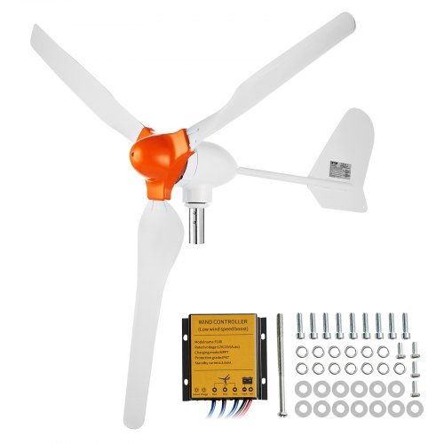 Product image for VEVOR 800W Wind Turbine Generator, 12V Wind Turbine Kit, 3-Blade Wind Power Gen…