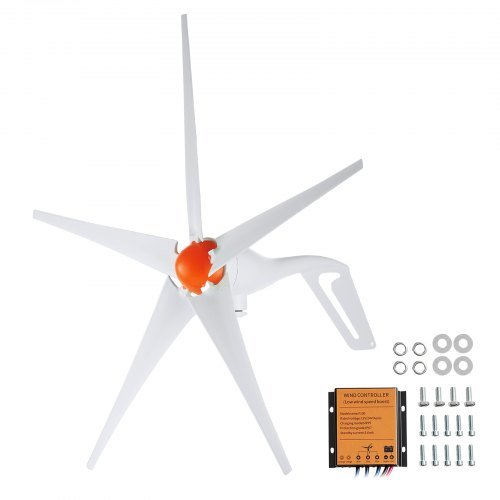 Product image for VEVOR 500W Wind Turbine Generator, 12V Wind Turbine Kit, 5-Blade Wind Power Gen…