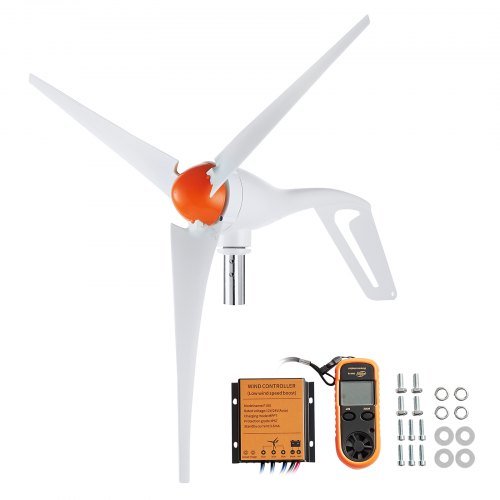 Product image for VEVOR 500W Wind Turbine Generator with Anemometer, 12V Wind Turbine Kit, 3-Blad…