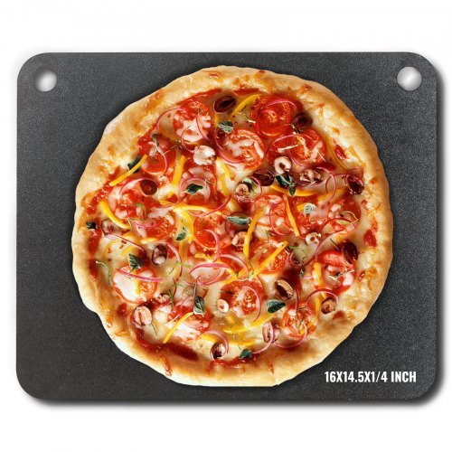 Product image for VEVOR Pizza Steel, 16" x 14.5" x 1/4" Pizza Steel Plate for Oven, Pre-Seasoned …