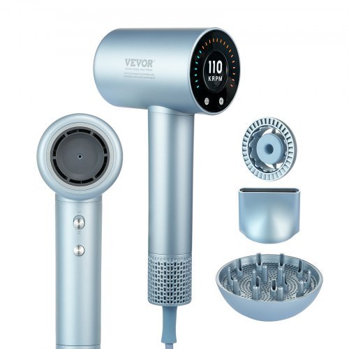 Product image for VEVOR High-Speed Hair Dryer with 105,000RPM Brushless Motor, 200 Million Negati…