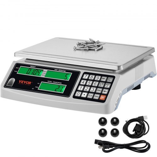 Product image for VEVOR Industrial Counting Scale, 15 kg x 0.5 g, Digital Scale for Parts and Coi…