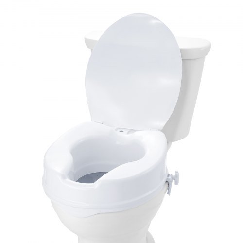 Product image for VEVOR Raised Toilet Seat, 4" Height Raised, 300 lbs Weight Capacity, Universal …