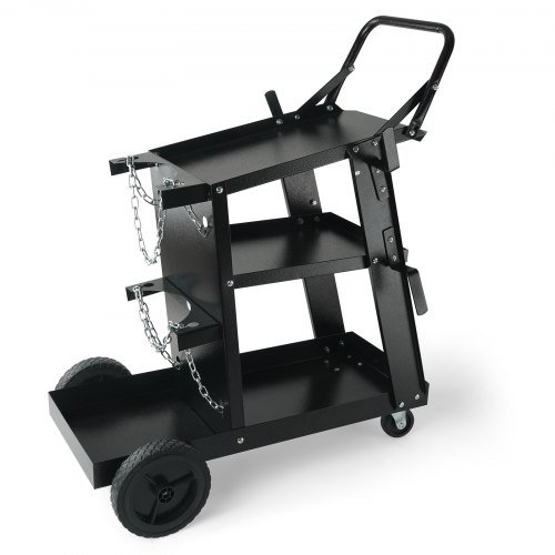 Product image for VEVOR Welding Cart, 3-Tier Welder Cart Heavy Duty with 400 Lbs Weight Capacity,…
