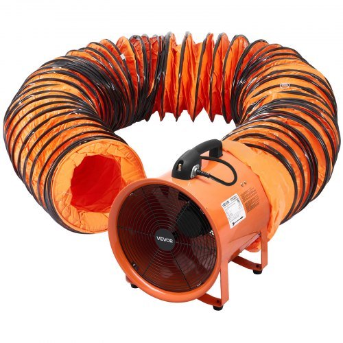 Product image for VEVOR Portable Ventilator, 16 inch Heavy Duty Cylinder Fan with 33ft Duct Hose,…