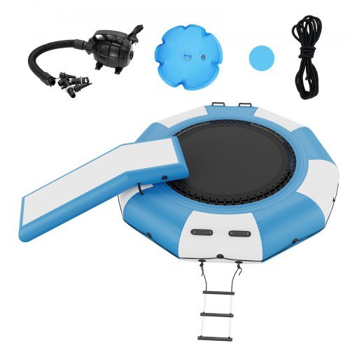 Product image for VEVOR Inflatable Water Bouncer, 10ft Recreational Water Trampoline, Portable Bo…