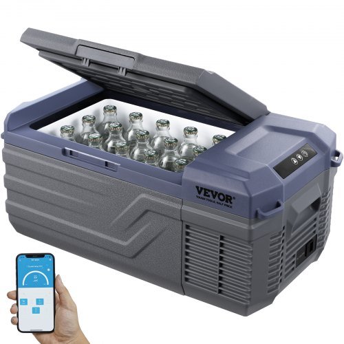 Product image for VEVOR Car Refrigerator, 12 Volt Car Refrigerator Fridge, 15 L Single Zone Porta…
