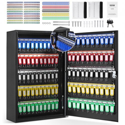 Product image for VEVOR 200-Key Cabinet, Key Lock Box with Adjustable Racks, Security Key Storage…