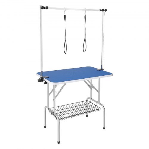 Product image for VEVOR Pet Grooming Table Two Arms with Clamp, 36''x24'' Dog Grooming Station, F…