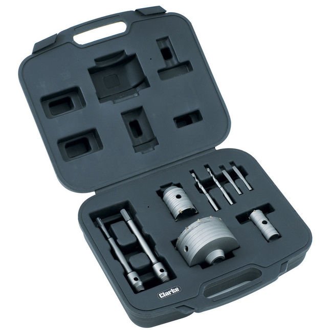 Product image for Clarke CHT600 9 Piece TCT Core Drill Bit Set