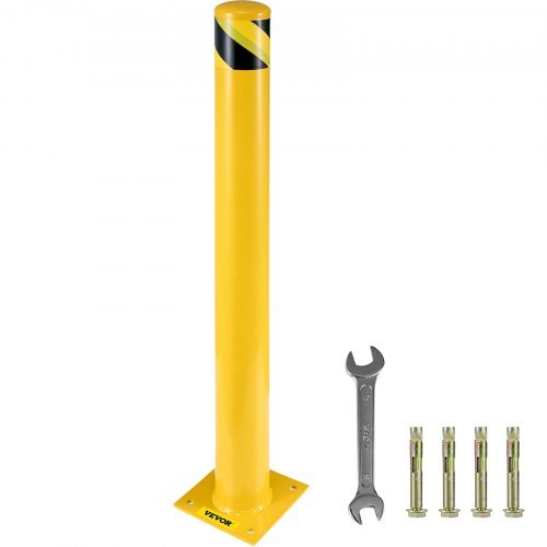 Product image for VEVOR Safety Bollard 107 cm x 11.4 cm Safety Barrier Bollard 11.4 cm OD 107 cm …
