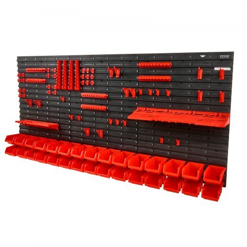 Product image for VEVOR Wall Mounted Storage Bins, 30-Bin Parts Rack Organizer Garage Plastic Sho…