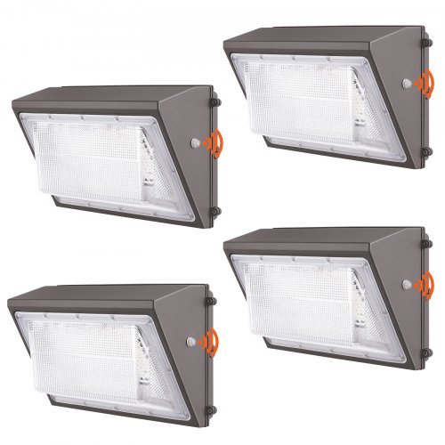 Product image for VEVOR 4PCs LED Wall Pack Lights, 120W 11000LM, 5000K Commercial Outdoor Lights …