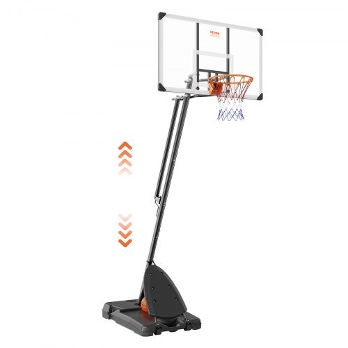 Product image for VEVOR Basketball Hoop, 7.6-10 ft Adjustable Height Portable Backboard System, 5…