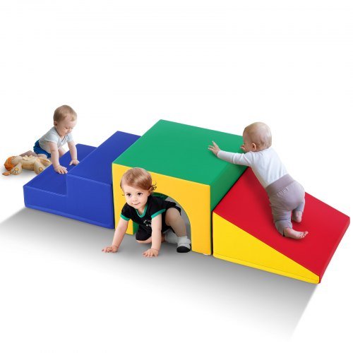Product image for VEVOR Single Tunnel Climber, Toddler Playset, Foam Climbing Blocks for Toddlers…