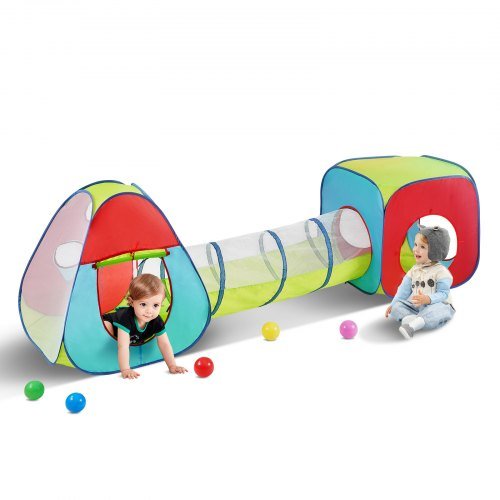 Product image for VEVOR 3 in 1 Kids Play Tent with Tunnel for Boys, Girls, Babies and Toddlers, I…