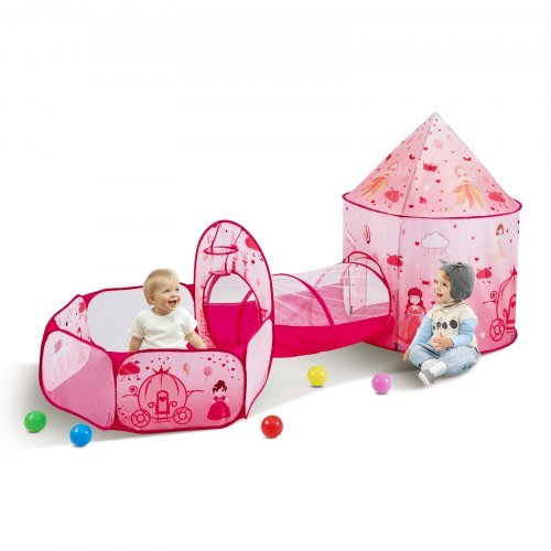 Product image for VEVOR 3 in 1 Kids Play Tent with Tunnel for Girls, Princes, Boys, Babies and To…
