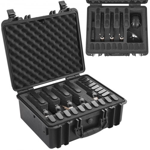 Product image for VEVOR Hard Pistol Cases with Pre-cut Lining, Waterproof & Dustproof Hard Gun Ca…