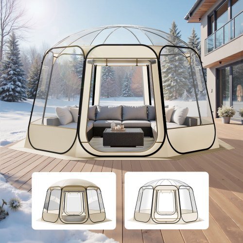 Product image for VEVOR Pop up Bubble Tent, 12 x 11.1 ft Waterproof & UV-Resistant, Compared Camping…