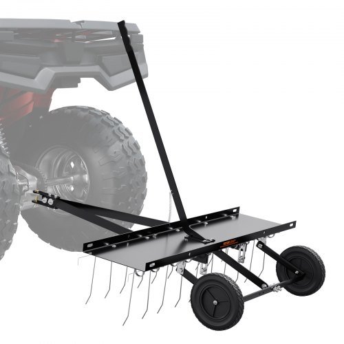 Product image for VEVOR Tow Behind Dethatcher, 40-inch Tow Dethatcher with 20 Spring Steel Tines,…