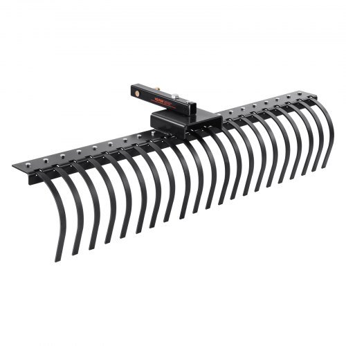 Product image for VEVOR Tow Behind Landscape Rake, 60" Tow Dethatcher with 21 Steel Coil Tines, L…